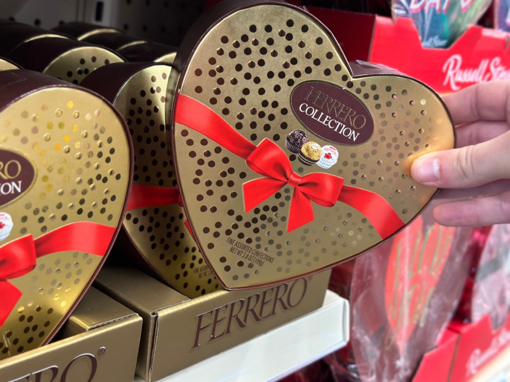 Ferrero Rocher Valentine's Day Candy in Heart-Shaped boxes