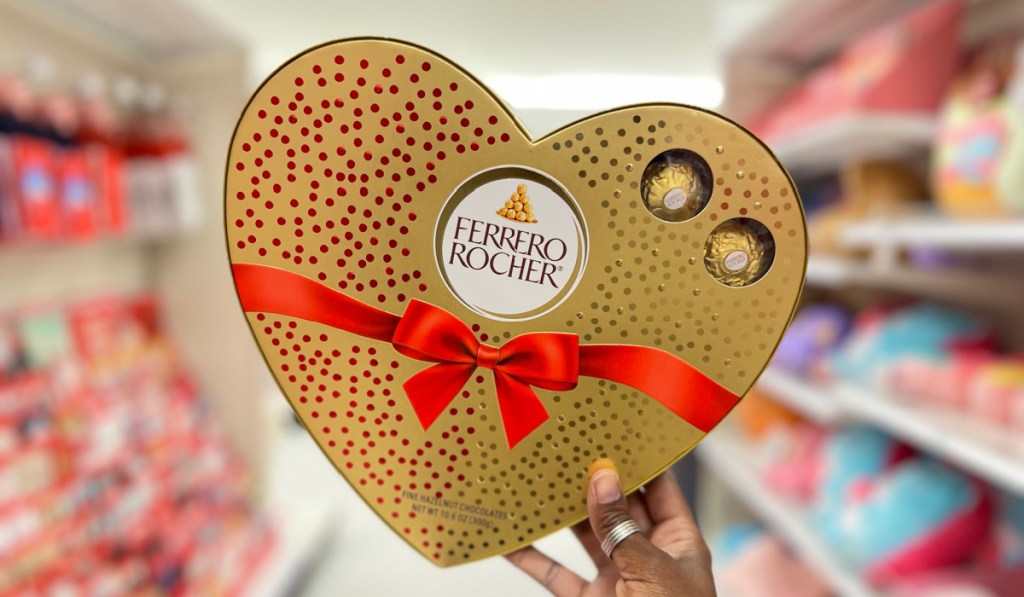 Ferrero Rocher Valentine's Day Candy in Heart Shaped Box