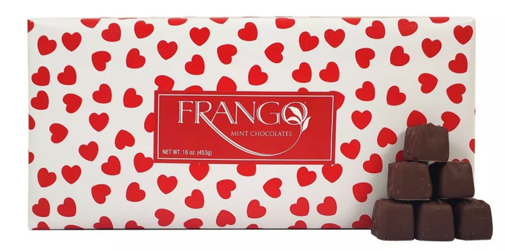 Frango 1 LB Valentine's Heart Wrapped Milk Mint Box of Chocolates