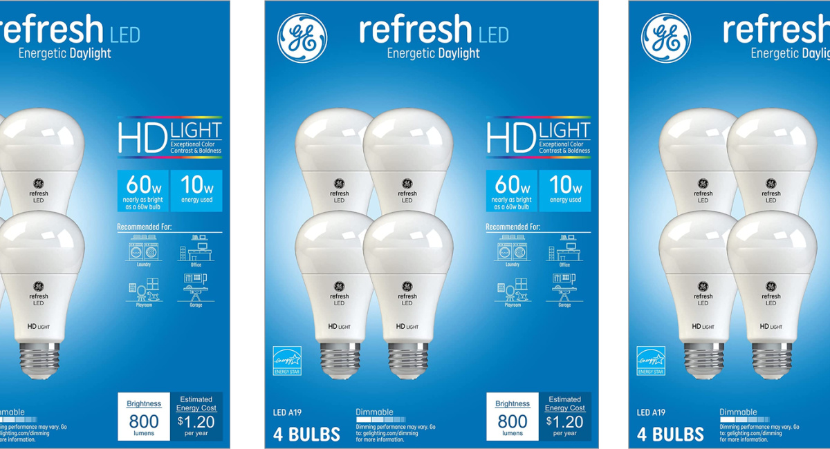 GE Dimmable LED Light Bulbs 4Pack JUST 6 on (Regularly