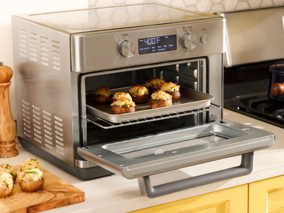 GE Air Fry 6-Slice Stainless Steel Convection Toaster Oven