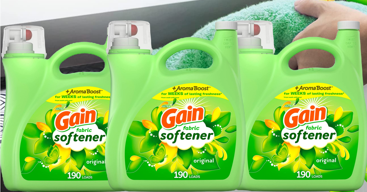Gain fabric softener bottles in a 3 count 