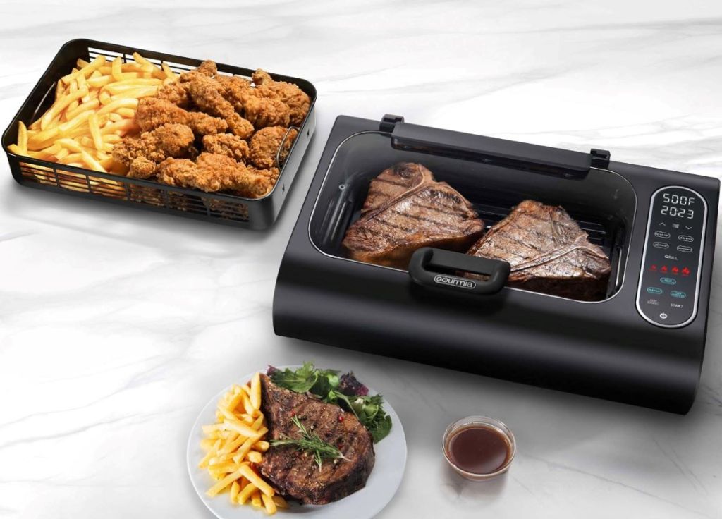 Gourmia Smokeless Indoor Grill & Air Fryer Only $64.99 Shipped On Woot 