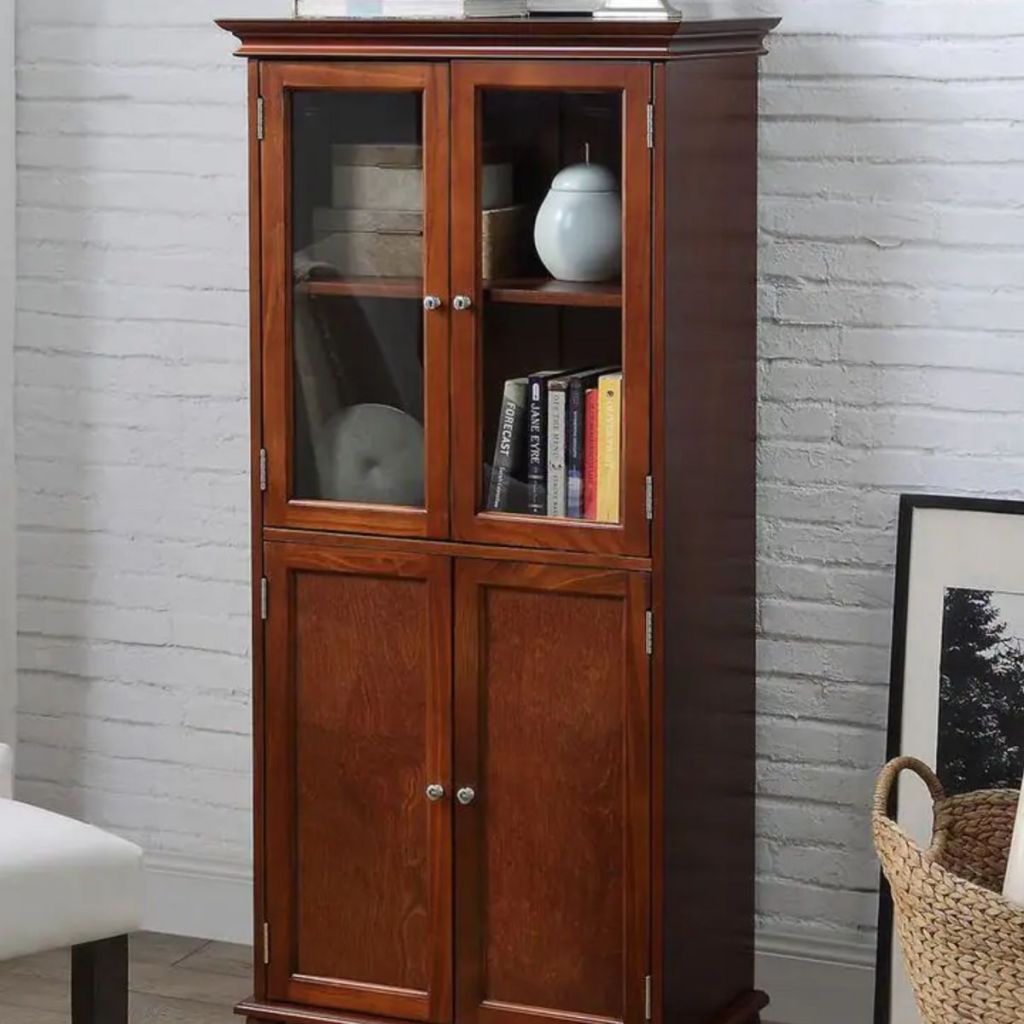 Hampton Harbor 25 in. W Linen Cabinet in Sequoia finish