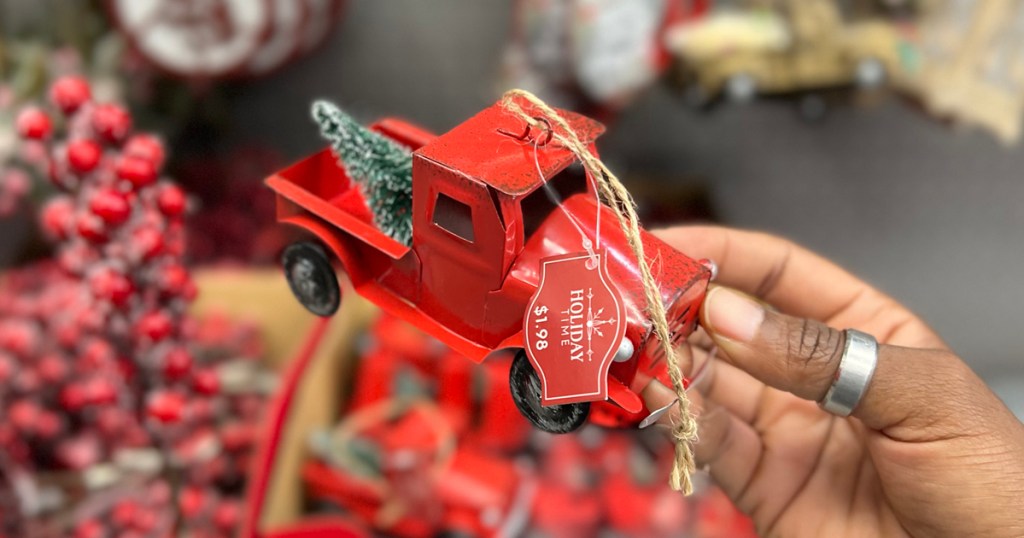 Holiday Time Truck Ornament 