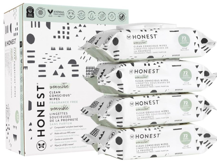 The Honest Company Clean Conscious Unscented Wipes 288-Count stock image