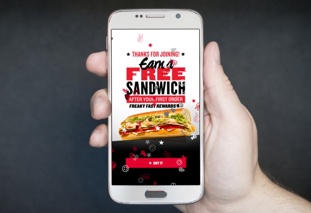 jimmy johns app gets you free food