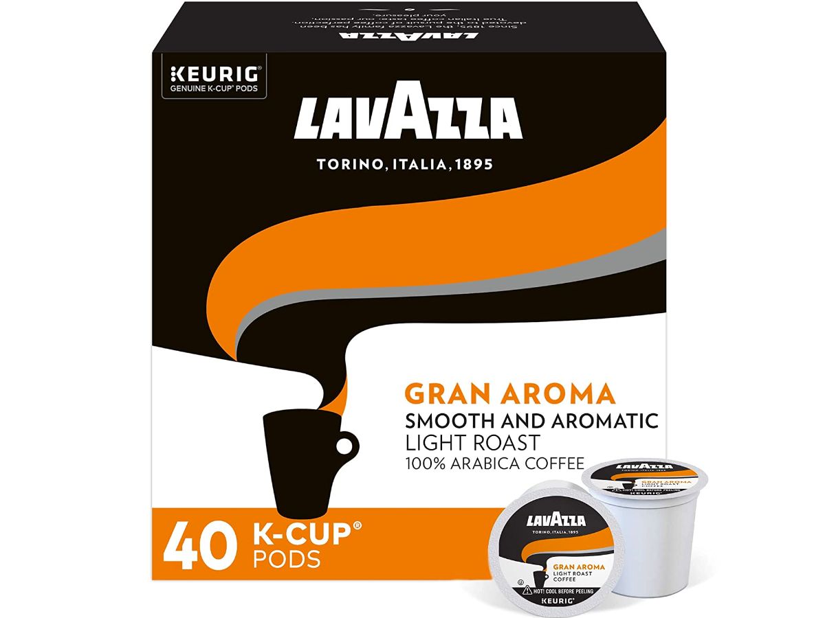 a 40 count box of Lavazza gran aroma k cups