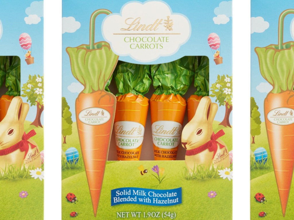 Boxes of Lindt Chocolate Carrots