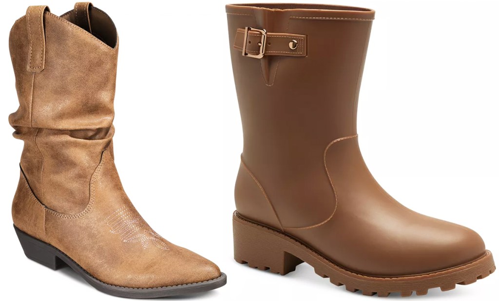 two pairs of women's boots