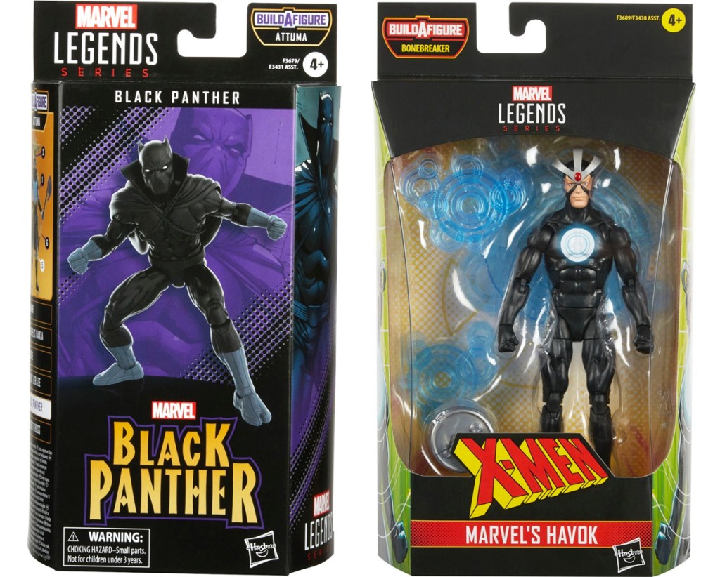 two marvel action figures