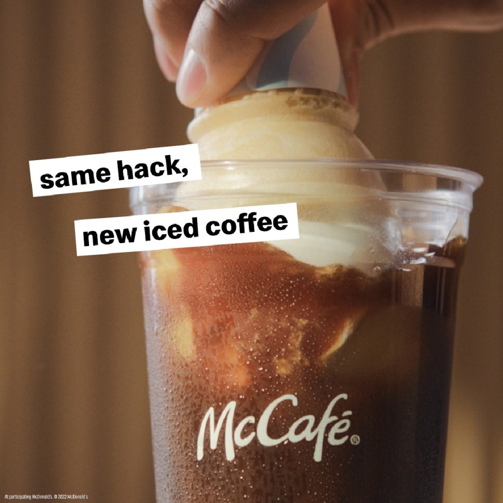 MCDonald's menu hacks - make your own frozen drink