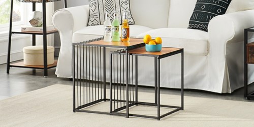 Industrial Nesting Coffee Tables 2-Pack Just $19.99 on Amazon