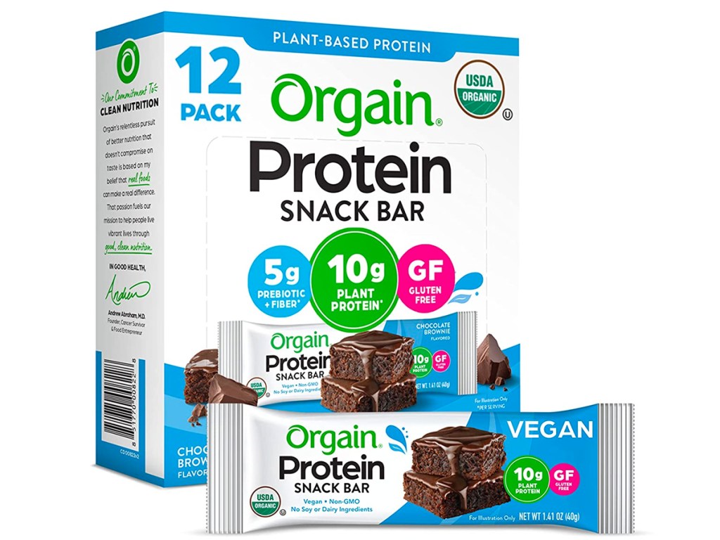 Orgain Protein Bars in Chocolate Brownie