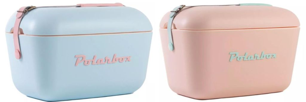 Polarbox coolers in blue and pink