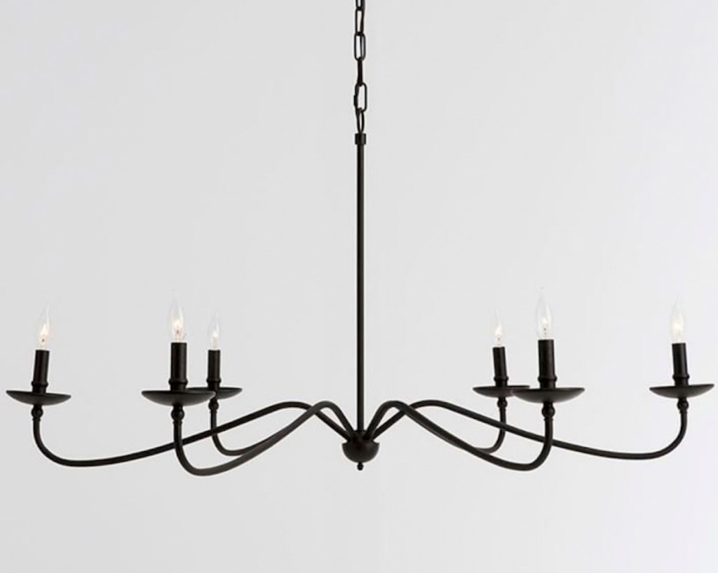 stock photo of black chandelier 