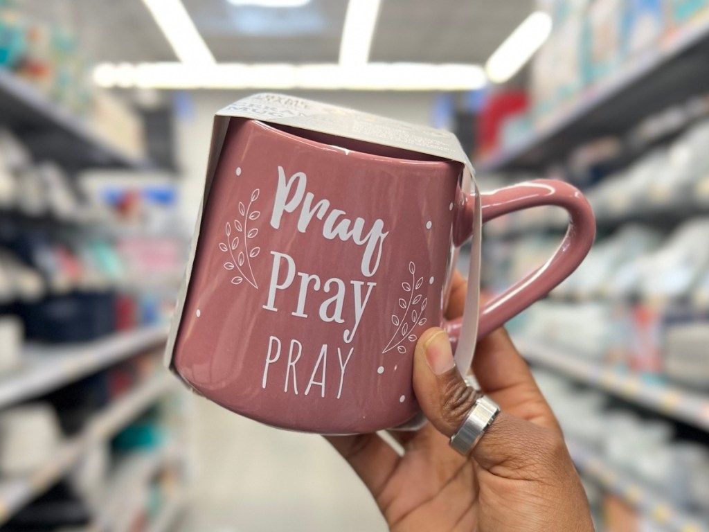 Thyme & Table Pray Ceramic Coffee Mug