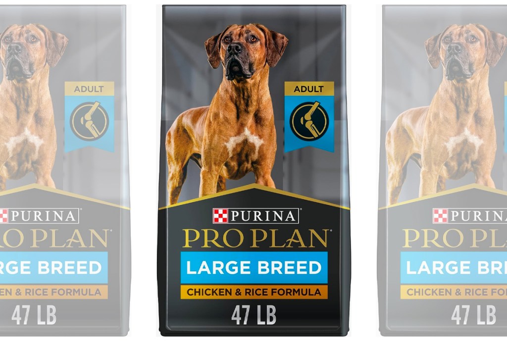 Purina-Pro-Plan-Large-Breed-Dog-Food حقيبة ضخمة من طعام الكلاب Purina ProPlan بوزن 47 رطلًا فقط 26.63 دولارًا على موقع PetSmart.com (93 دولارًا أمريكيًا)