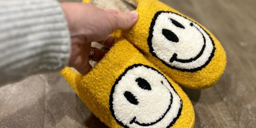 Smiley Face Slippers Just $13.93 Each Shipped (Cute Teen Gift Idea!)