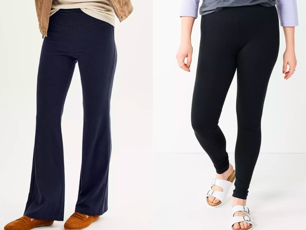 Kohl's Sonoma Leggings Women's Size S Black Small NEW Yoga Stretch Pants