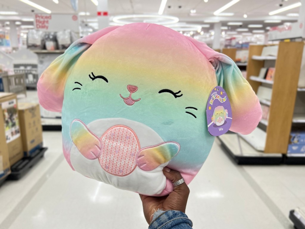 Squishmallows Easter 11 WU the Easter Bunny Plush in woman's hand at Target-2