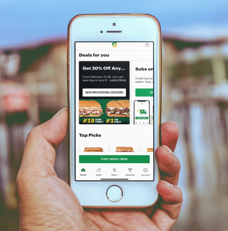 The Subway MVP Rewards app often has offers for free food or discounts
