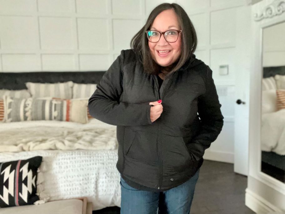 woman wearing a Tek Gear Quilted Jacket
