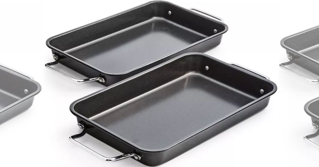 Two roasting pans