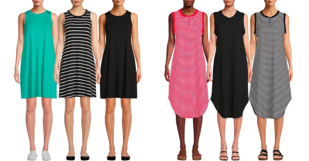 Walmart womens Time & Tru sleeveless dresses