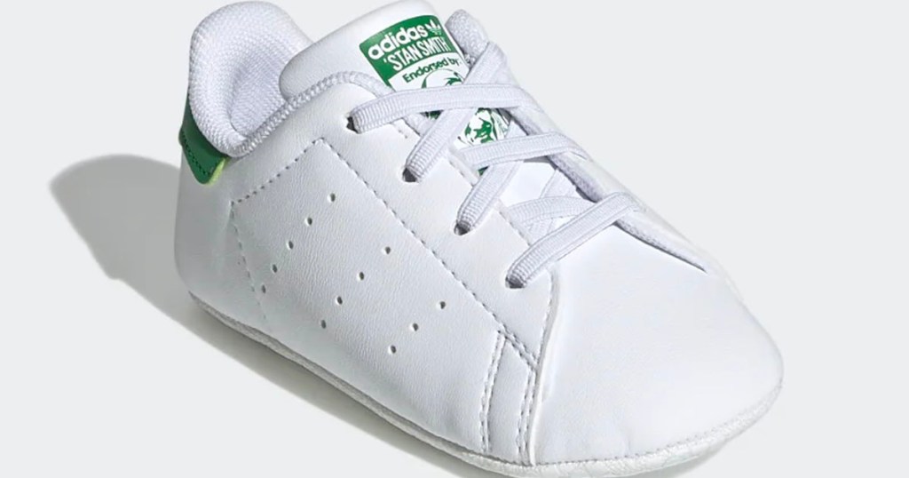 green and white stan smith kids shoes