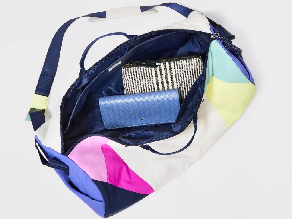 all in motion duffel bag open