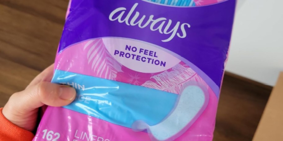 Always Daily Fresh Thin Liners 162-Count Only $4.64 Shipped on Amazon