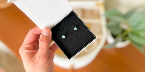 Cate & Chloe Birthstone Stud Earrings Only $16.80 Shipped | Awesome V-Day Gift Idea!