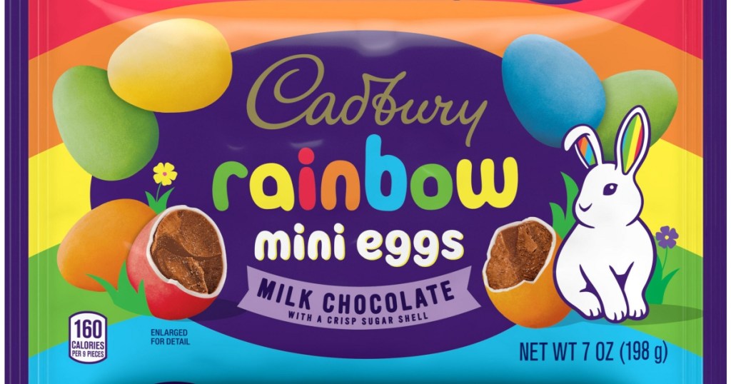package of Cadbury rainbow mini-eggs