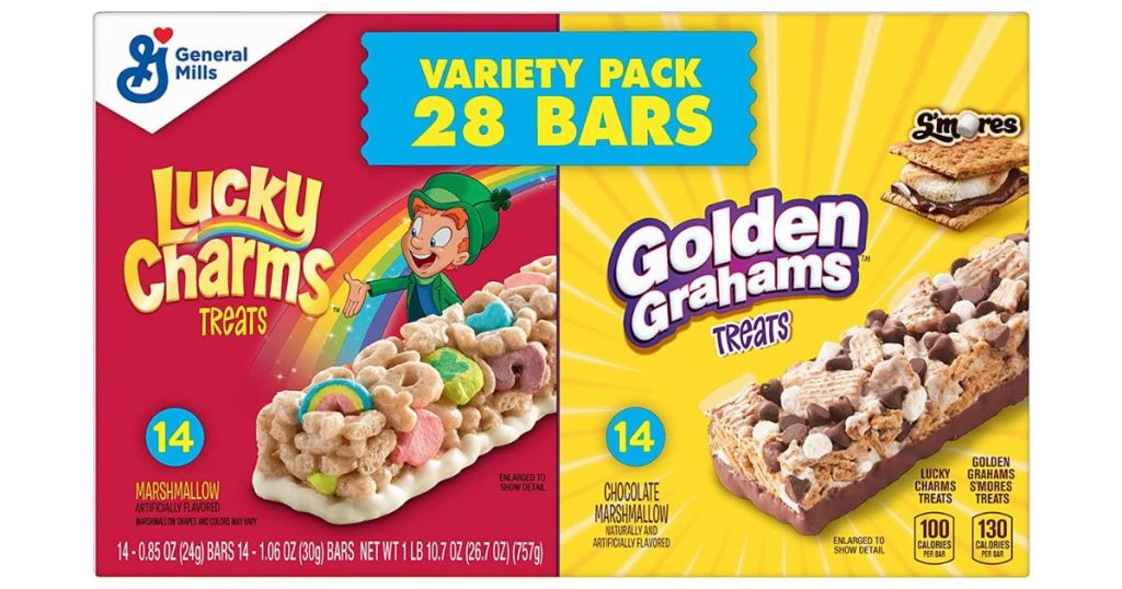General Mills Lucky Charms and Golden Grahams cereal bars