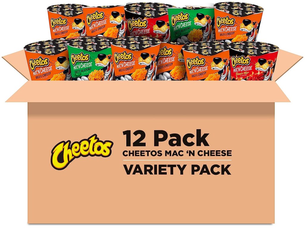 cheetos mac and cheese cups in box