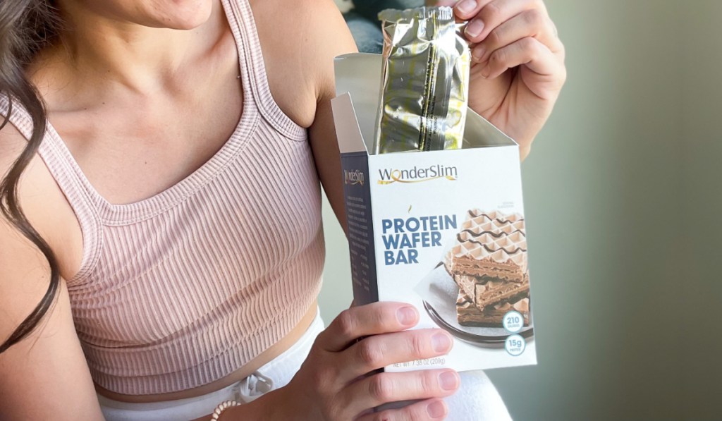 protein wafer bar in box