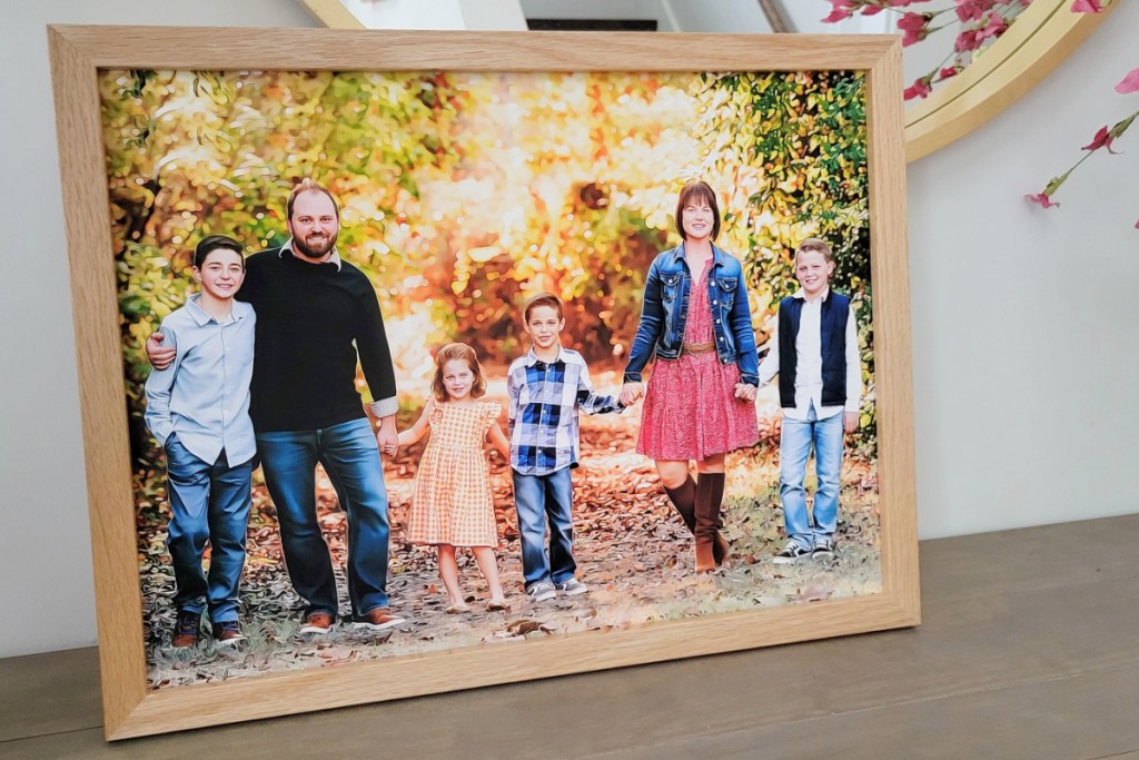 epicpaint portrait of a family in a frame