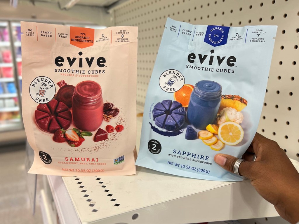 evive smoothie cubes in hand at target