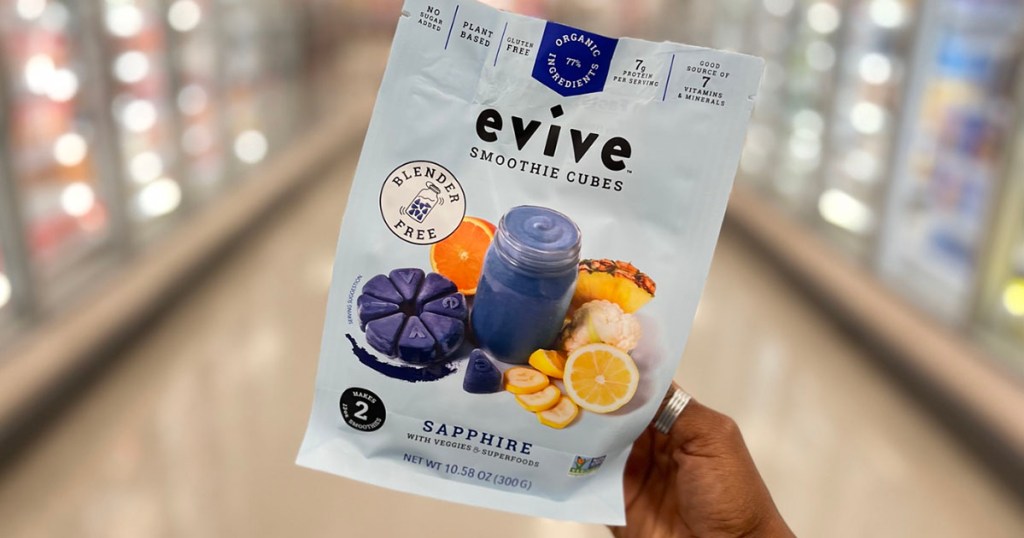 evive smoothie cubes in hand at target