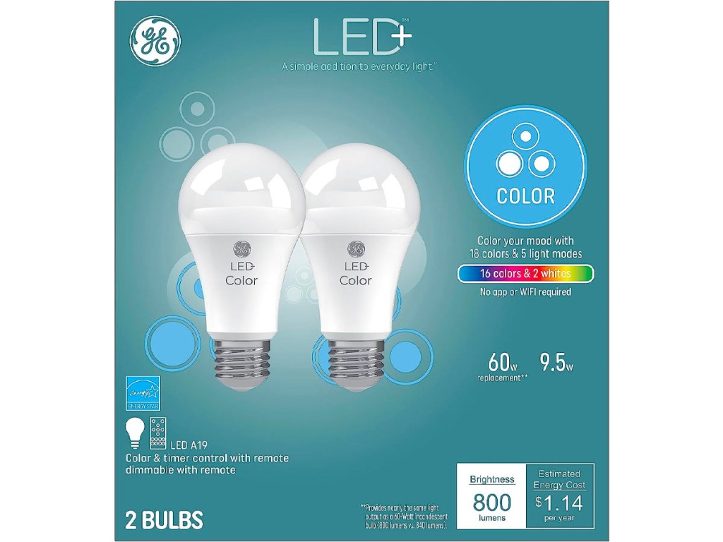 ge led light bulbs 2 pack