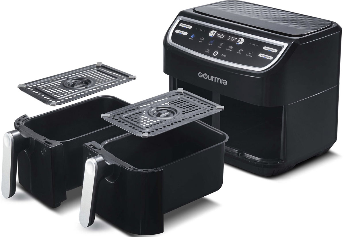 Gourmia 9-Quart Dual Basket Air Fryer Only $68 Shipped On Walmart.com ...