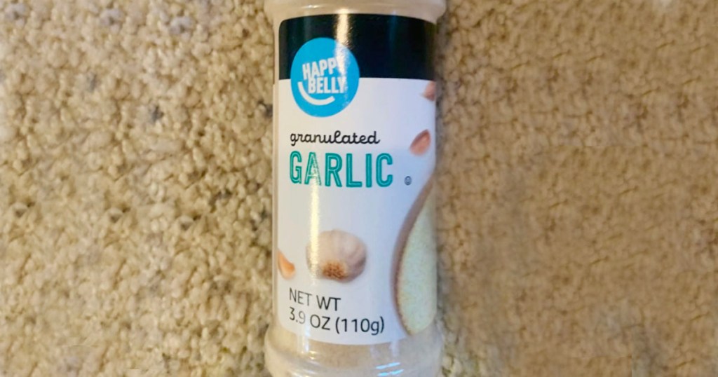 happy belly garlic powder jar