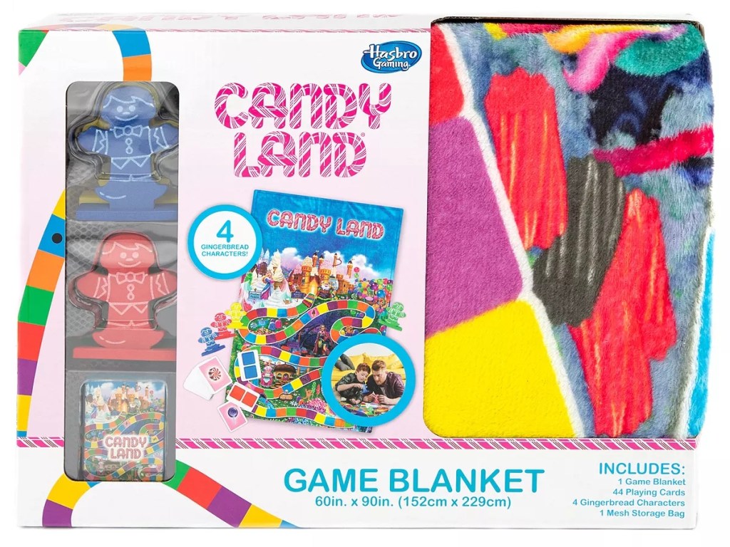 Candy Land game blanket in the box