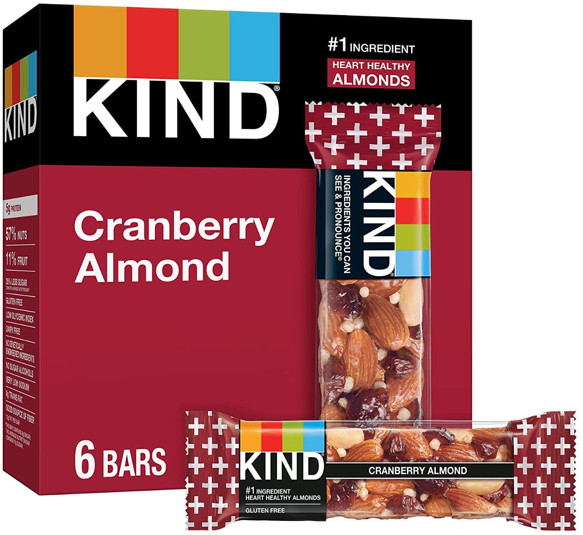 a box of kind bars cranberry almond 6 count