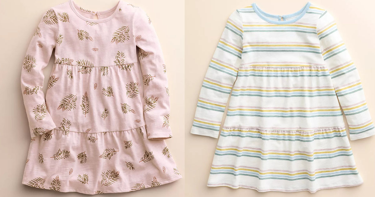 two lauren conrad toddler dresses pink and striped