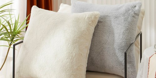 GO! Mainstays Decorative Faux Fur Pillow ONLY $5 on Walmart.com
