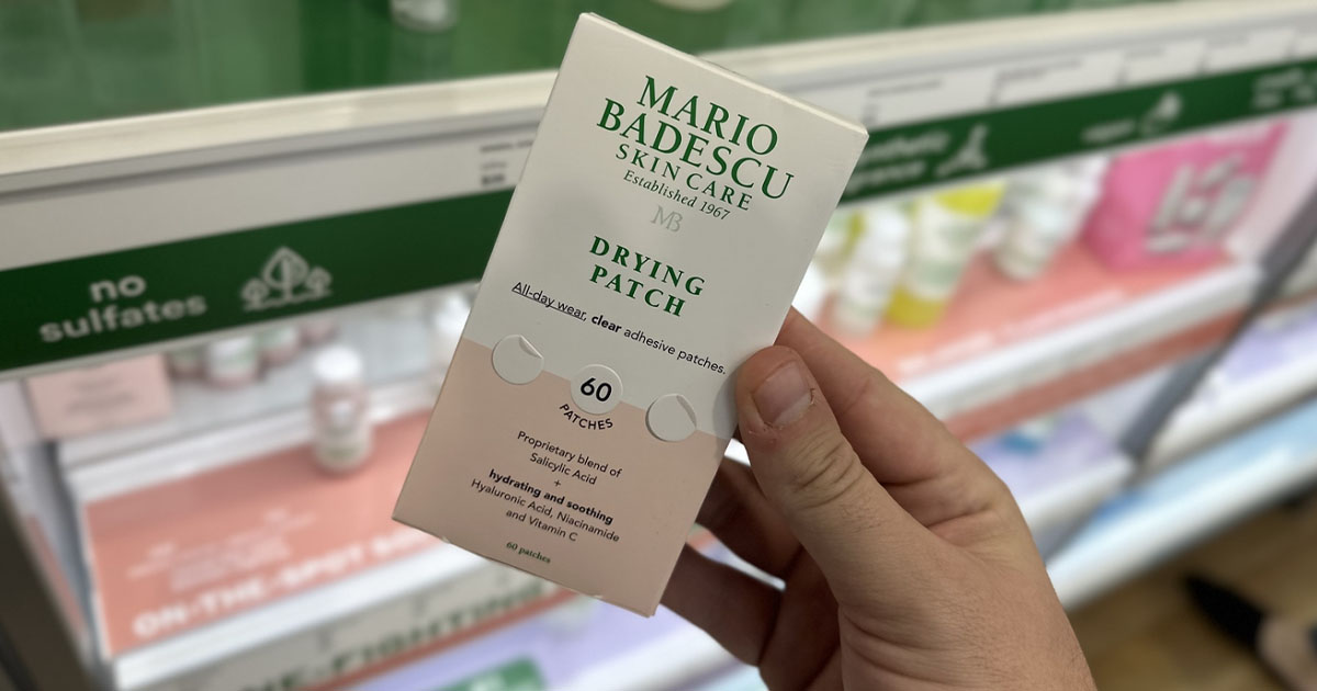 Mario badescu drying patch in womans hand
