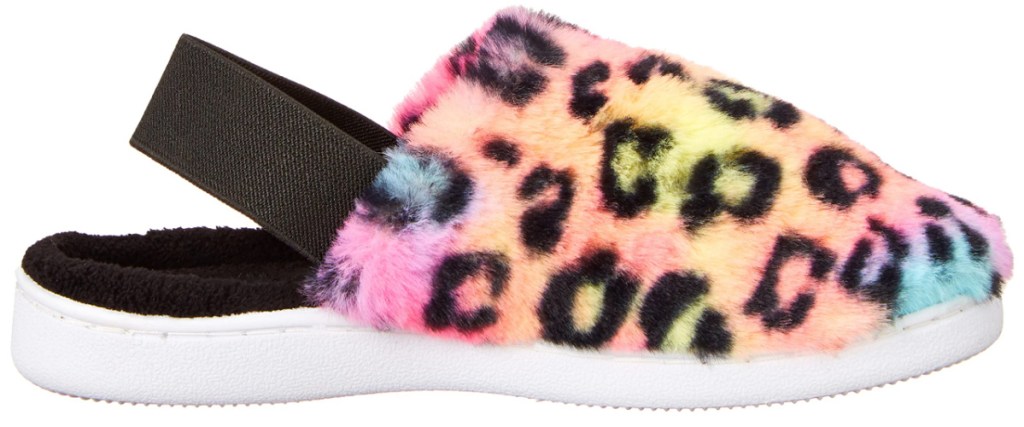 pink leopard print sling back slippers