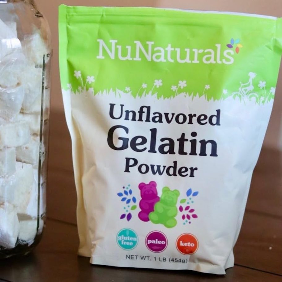 bag of nunaturals unflavored gelatin powder